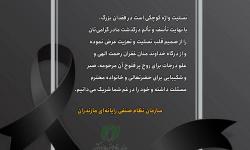پیام تسلیت سازمان نصر مازندران به آقای حکیم جوادی